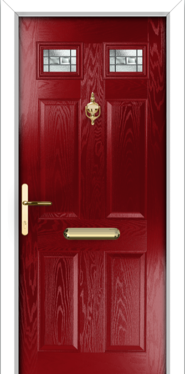 East Waterloo 1 Grid composite door with obscure glass