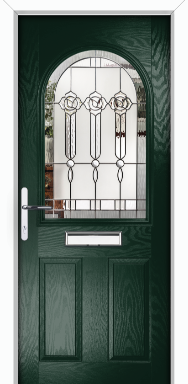 Brunswick composite door with Crystal Flowers glass