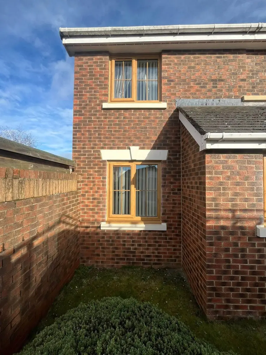 Golden oak replacement windows